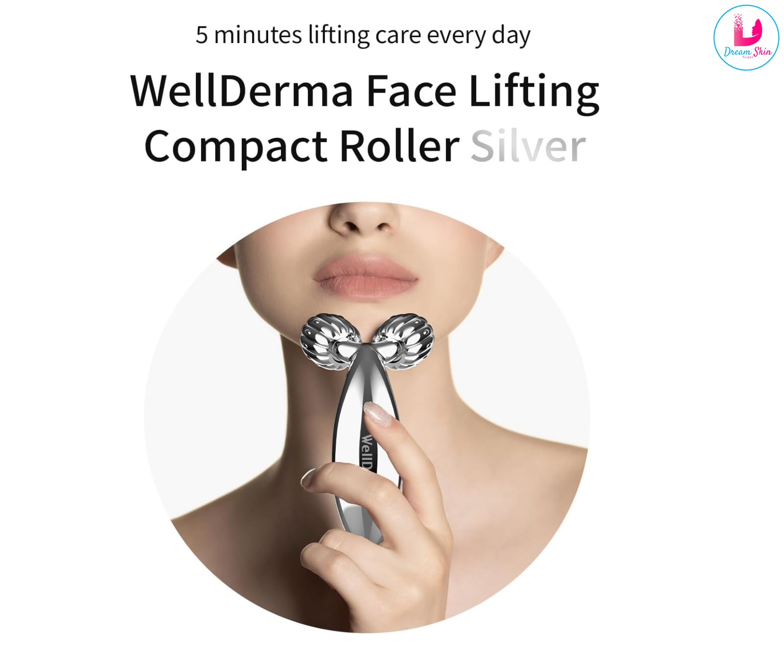 WellDerma  Face Lifting Compact Roller [Silver]